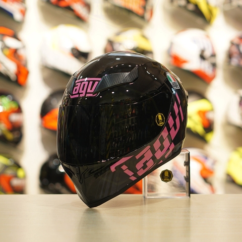 Mũ Royal M138b Đen Bóng + Tặng Dán Tem Decal AGV MYTH V1 Hồng FREESHIP
