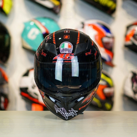 Mũ Royal M138b Đen Bóng + Tặng Dán Tem Decal AGV PROJECT 46 Đen Đỏ FREESHIP