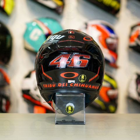 Mũ Royal M138b Đen Bóng + Tặng Dán Tem Decal AGV PROJECT 46 Đen Đỏ FREESHIP