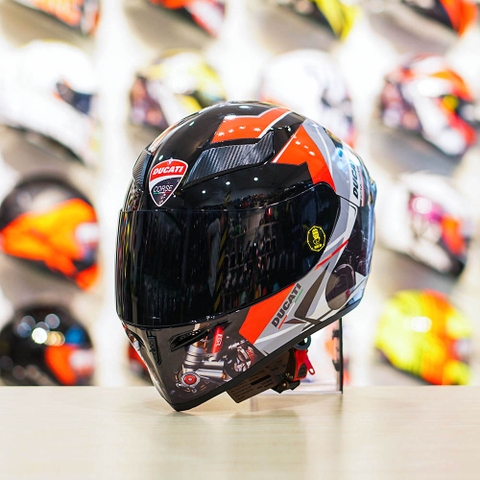 Mũ Royal M138b Đen Bóng + Tặng Dán Tem Decal Ducati V2 FREESHIP