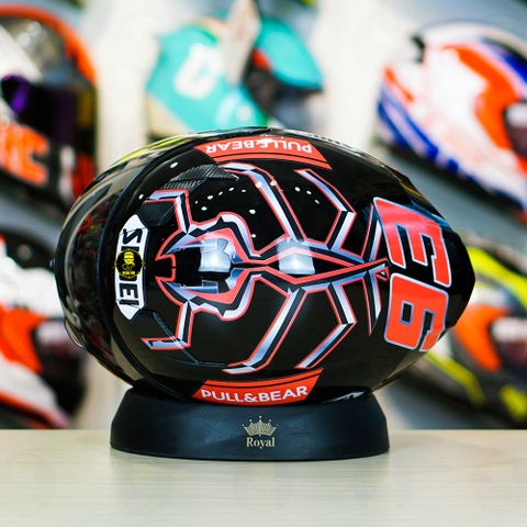 Mũ Royal M138b Đen Bóng + Tặng Dán Tem Decal Shoei M93 V1 FREESHIP