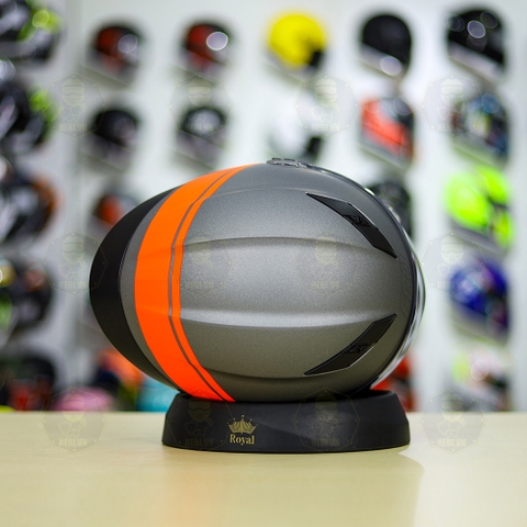 Mũ Fullface EGO E7 T1 Xám Cam Nhám FREESHIP