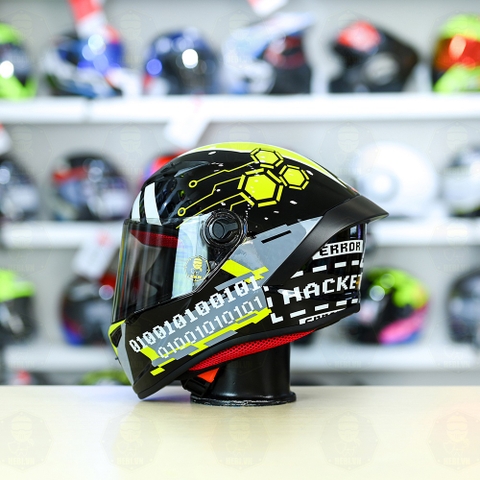 Mũ Fullface EGO E7 T17 Đen Vàng Bóng FREESHIP