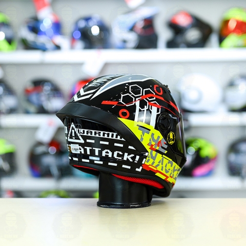 Mũ Fullface EGO E7 T17 Đen Vàng Bóng FREESHIP