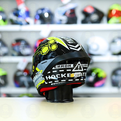 Mũ Fullface EGO E7 T17 Đen Vàng Bóng FREESHIP