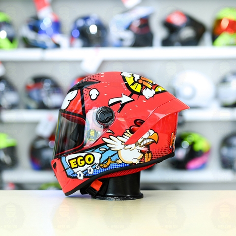 Mũ Fullface EGO E7 T19 Đỏ Hồng FREESHIP