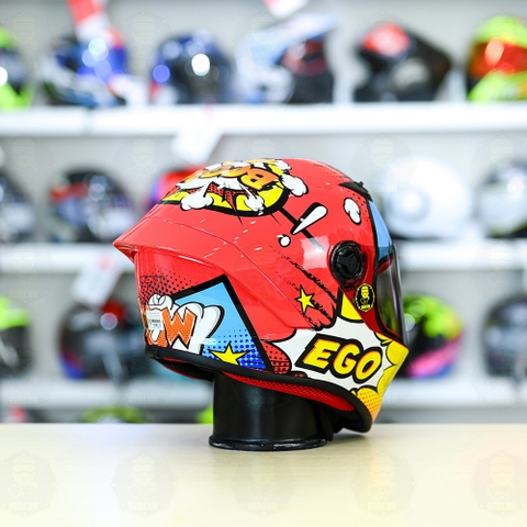 Mũ Fullface EGO E7 T19 Đỏ Hồng FREESHIP