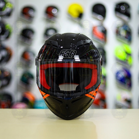 Mũ Fullface EGO E7 T3 Đen Cam Bóng FREESHIP