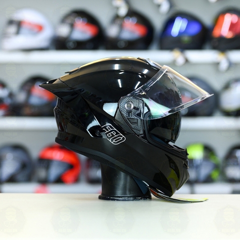 Mũ Fullface EGO E81 Đen Bóng + Đuôi Gió FREESHIP