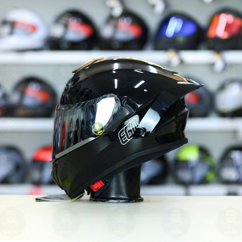 Mũ Fullface EGO E81 Đen Bóng + Đuôi Gió FREESHIP