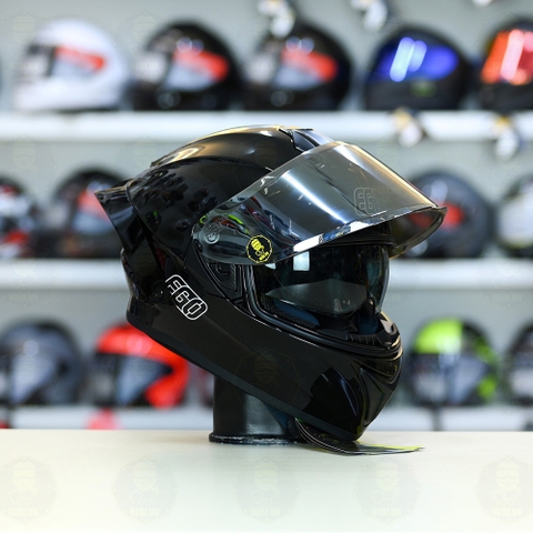 Mũ Fullface EGO E81 Đen Bóng + Đuôi Gió FREESHIP