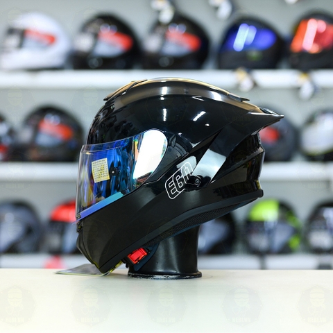 Mũ Fullface EGO E81 Đen Bóng + Đuôi Gió FREESHIP