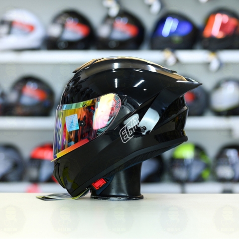 Mũ Fullface EGO E81 Đen Bóng + Đuôi Gió FREESHIP