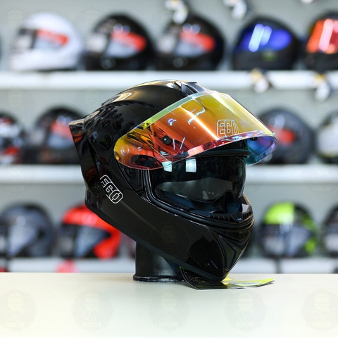 Mũ Fullface EGO E81 Đen Bóng + Đuôi Gió FREESHIP
