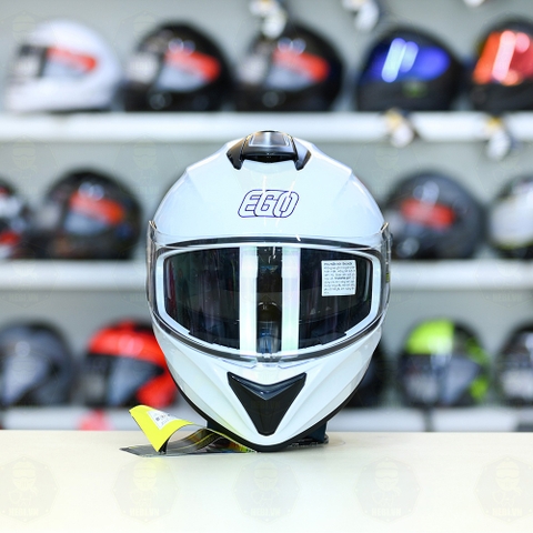 Mũ Fullface EGO E81 Trắng Bóng FREESHIP