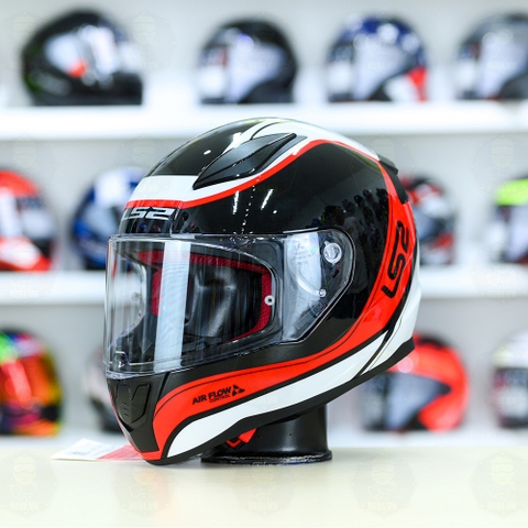 Mũ Fullface LS2 FF353 Deeper Đen Đỏ Bóng Freeship