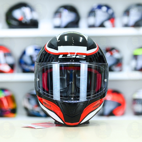 Mũ Fullface LS2 FF353 Deeper Đen Đỏ Bóng Freeship