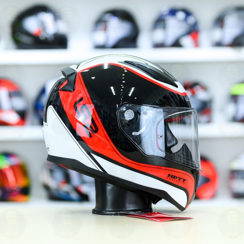 Mũ Fullface LS2 FF353 Deeper Đen Đỏ Bóng Freeship