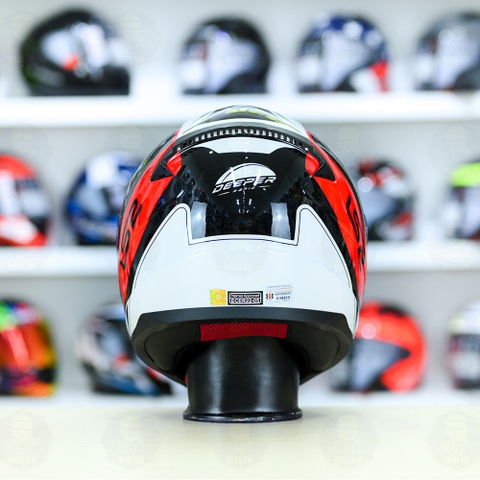 Mũ Fullface LS2 FF353 Deeper Đen Đỏ Bóng Freeship