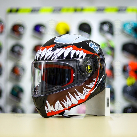 Mũ LS2 FF353 Đen Bóng + Dán Tem Decal Venom V2 FREESHIP