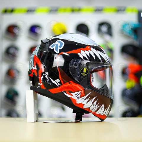 Mũ LS2 FF353 Đen Bóng + Dán Tem Decal Venom V2 FREESHIP