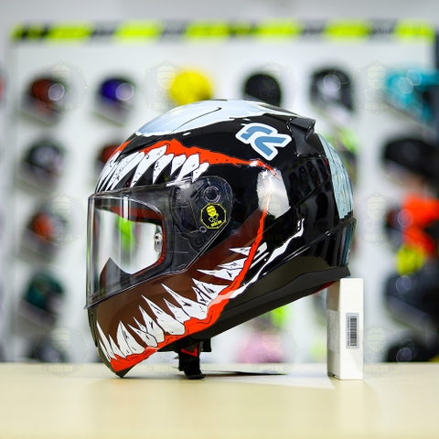 Mũ LS2 FF353 Đen Bóng + Dán Tem Decal Venom V2 FREESHIP