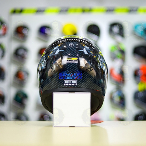 Mũ LS2 FF353 Đen Bóng + Dán Tem Decal Yamaha Exciter Vàng FREESHIP