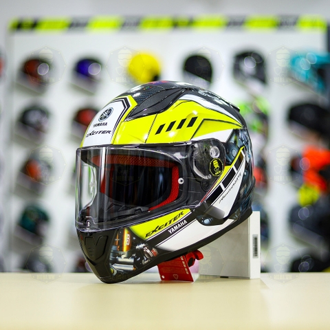 Mũ LS2 FF353 Đen Bóng + Dán Tem Decal Yamaha Exciter Vàng FREESHIP