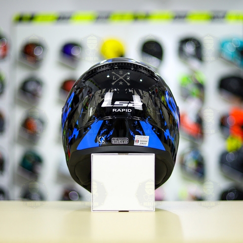 Mũ Fullface LS2 FF353 Đen Xanh FREESHIP