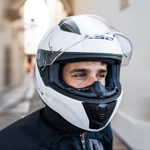 Mũ Fullface LS2 FF353 Trắng Bóng FREESHIP