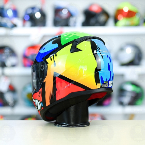 Mũ Fullface LS2 FF353 Masterpiece Đen Xanh Vàng FREESHIP