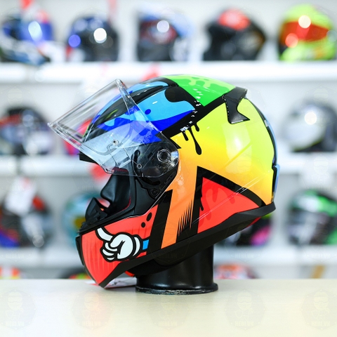 Mũ Fullface LS2 FF353 Masterpiece Đen Xanh Vàng FREESHIP