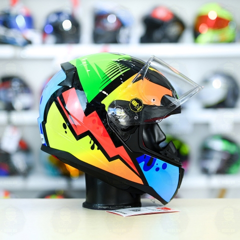 Mũ Fullface LS2 FF353 Masterpiece Đen Xanh Vàng FREESHIP