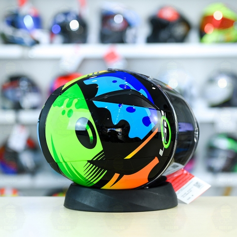 Mũ Fullface LS2 FF353 Masterpiece Đen Xanh Vàng FREESHIP