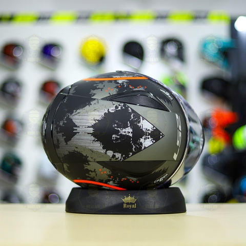 Mũ Fullface LS2 FF353 CREEP Xám Cam Nhám FREESHIP