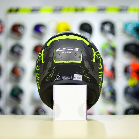 Mũ Fullface LS2 FF353 RIDE Xám Xanh Neon Nhám FREESHIP