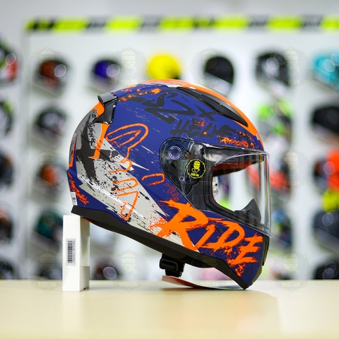 Mũ Fullface LS2 FF353 RIDE Xanh Cam Xám Nhám FREESHIP