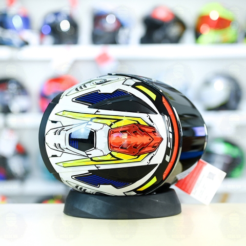 Mũ Fullface LS2 FF353 Robot Trắng Xanh FREESHIP