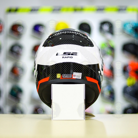 Mũ Fullface LS2 FF353 Trắng Đen Vân Carbon FREESHIP