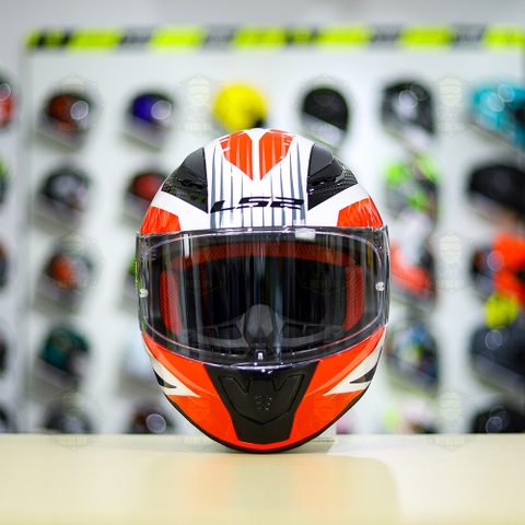 Mũ Fullface LS2 FF353 Trắng Đỏ FREESHIP
