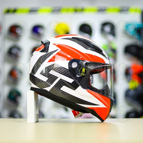 Mũ Fullface LS2 FF353 Trắng Đỏ FREESHIP