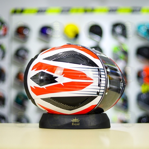 Mũ Fullface LS2 FF353 Trắng Đỏ FREESHIP