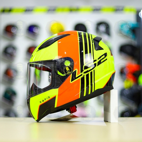 Mũ Fullface LS2 FF353 Vàng Đỏ Đen Multyfly FREESHIP