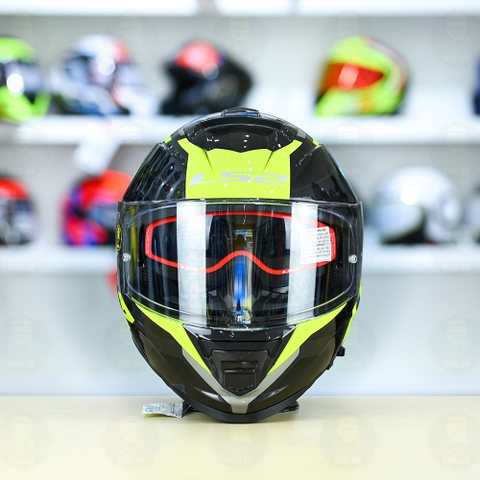 Mũ Fullface LS2 FF800 KPA 2 Kính Đen Xám Vàng Bóng FREESHIP + Tặng Pinlock