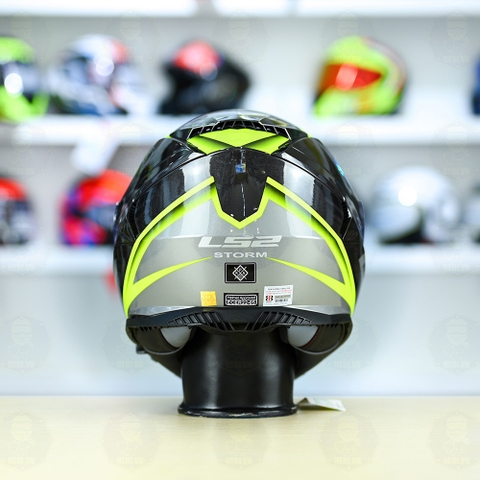 Mũ Fullface LS2 FF800 KPA 2 Kính Đen Xám Vàng Bóng FREESHIP + Tặng Pinlock