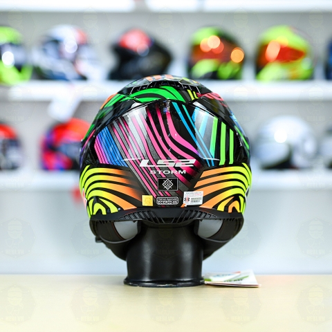 Mũ Fullface LS2 FF800 KPA 2 Kính Power Cầu Vòng Đen Tím + Tặng Pinlock