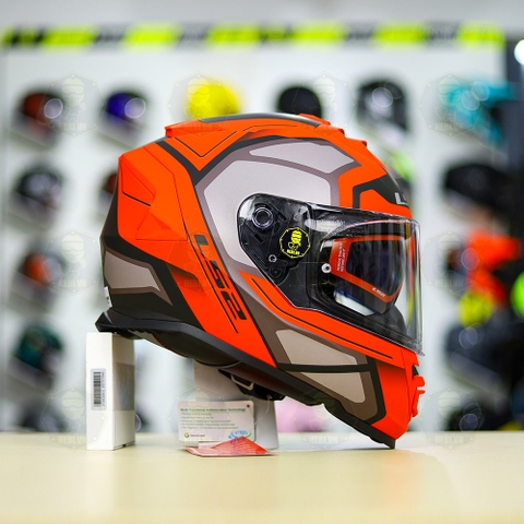 Mũ Fullface LS2 FF800 KPA 2 Kính Xám Đỏ Nhám FREESHIP + Tặng Pinlock