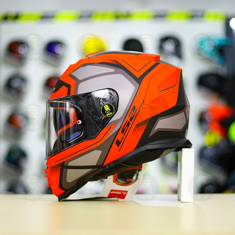 Mũ Fullface LS2 FF800 KPA 2 Kính Xám Đỏ Nhám FREESHIP + Tặng Pinlock