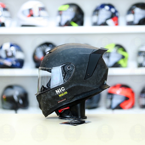 Mũ Fullface NIC N02 FORGED Carbon Nhám FREESHIP