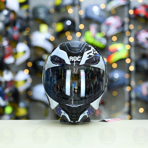 Mũ Fullface ROC R11 Pro Đen Bóng + Dán Tem Decal BMW 2025 FREESHIP